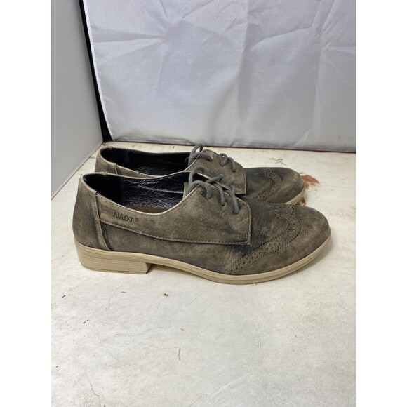 Naot Womens Lace Up Oxford Grey Leather Comfort Shoes Size 40 US 10-10.5 - Picture 2 of 7